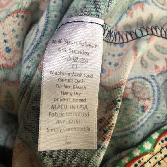 Lula Roe Knit Patterned Dress - Picture 7 of 8